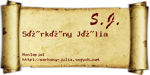 Sárkány Júlia névjegykártya